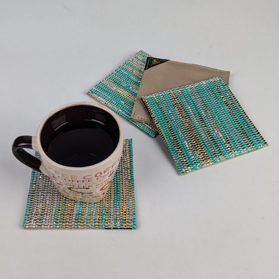 Upcycled Handcrafted Coaster (C1225-017) PS_W