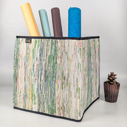 Upcycled Handcrafted Collapsible Storage Basket Big (CSBB0525-007) PS_W