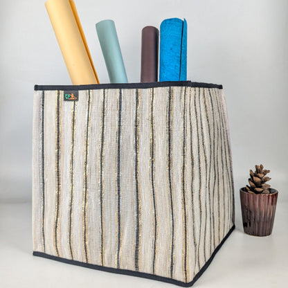 Upcycled Handcrafted Collapsible Storage Basket Big (CSBB0525-009) PS_W