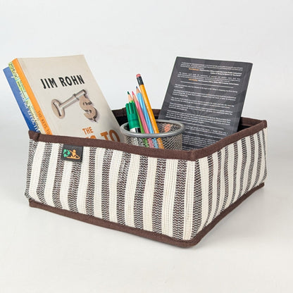 Upcycled Handcrafted Collapsible Storage Basket Small (CSBS0525-014) PS_W
