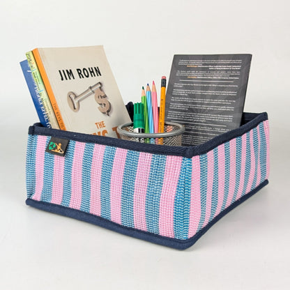 Upcycled Handcrafted Collapsible Storage Basket Small (CSBS0525-019) PS_W