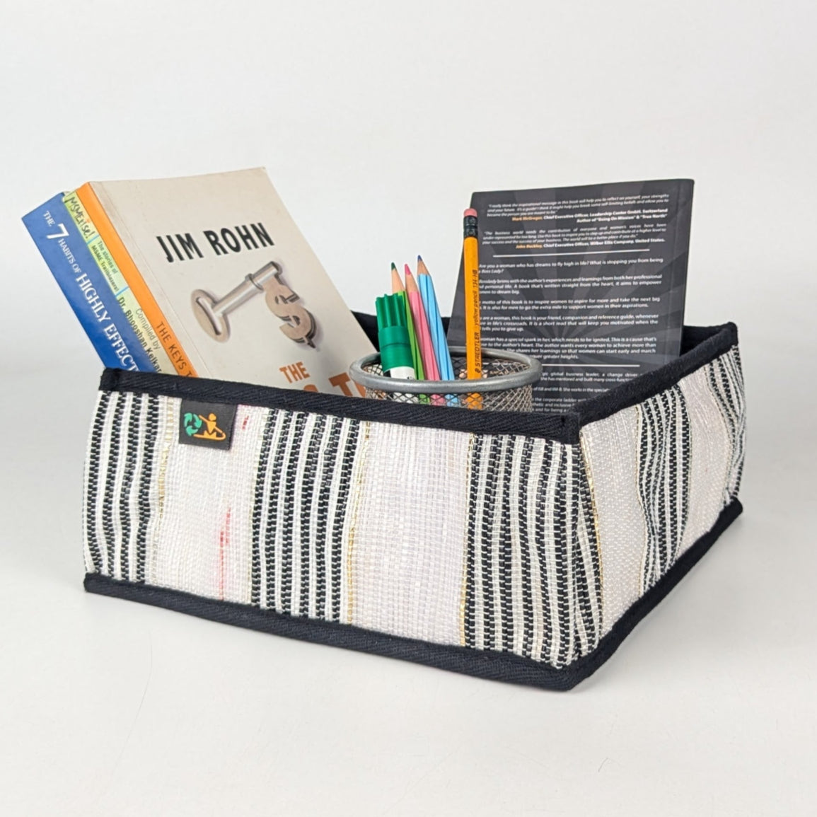 Upcycled Handcrafted Collapsible Storage Basket Small (CSBS0525-005) PS_W