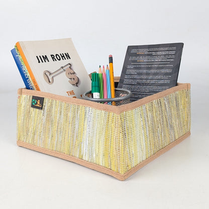 Upcycled Handcrafted Collapsible Storage Basket Small (CSBS0525-009) PS_W
