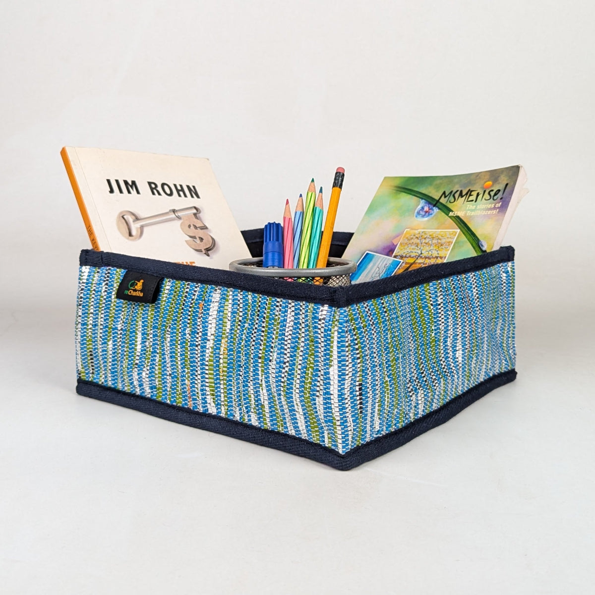 Upcycled Handcrafted Collapsible Storage Basket Small (CSBS0326-003) PS_W
