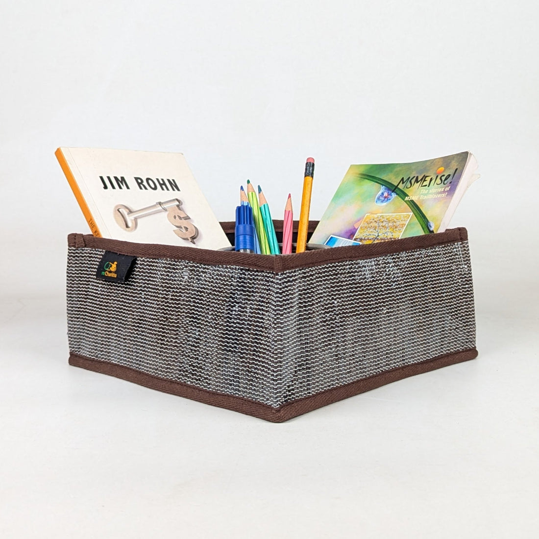 Upcycled Handcrafted Collapsible Storage Basket Small (CSBS0326-006) PS_W