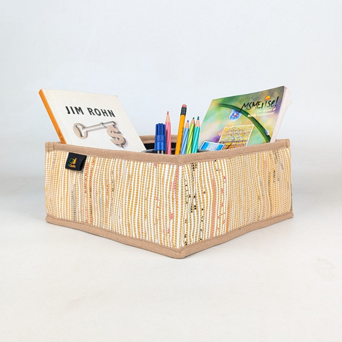 Upcycled Handcrafted Collapsible Storage Basket Small (CSBS0326-014) PS_W