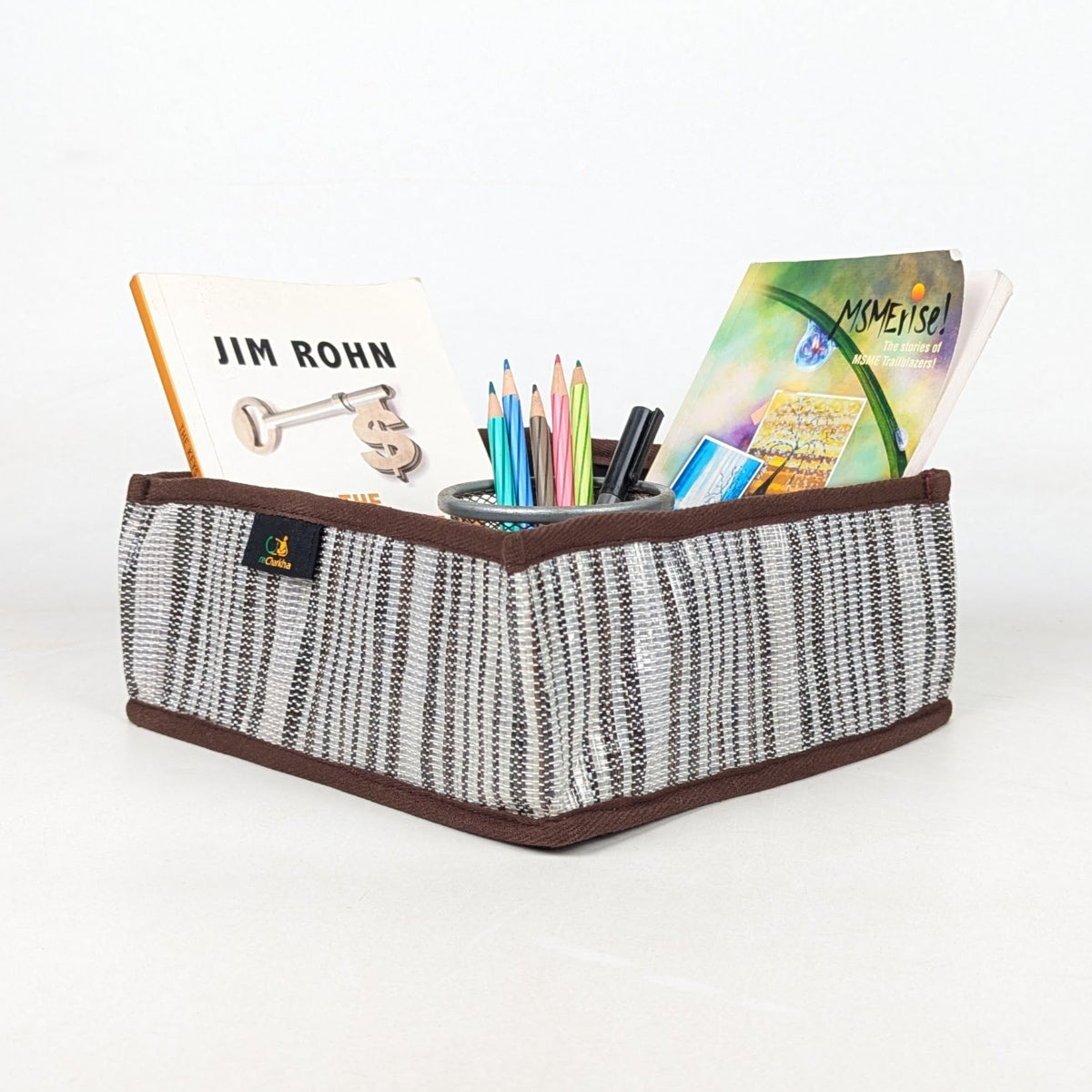 Upcycled Handcrafted Collapsible Storage Basket Small (CSBS0826-003)