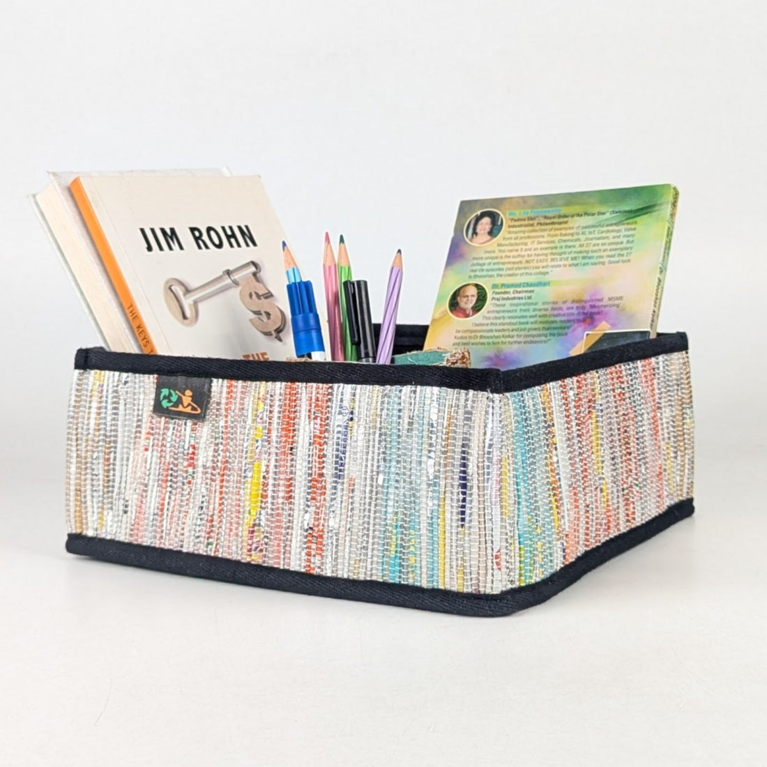 Upcycled Handcrafted Collapsible Storage Basket Small (CSBS1125-002) PS_W