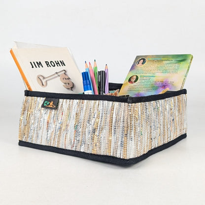 Upcycled Handcrafted Collapsible Storage Basket Small (CSBS1125-003) PS_W