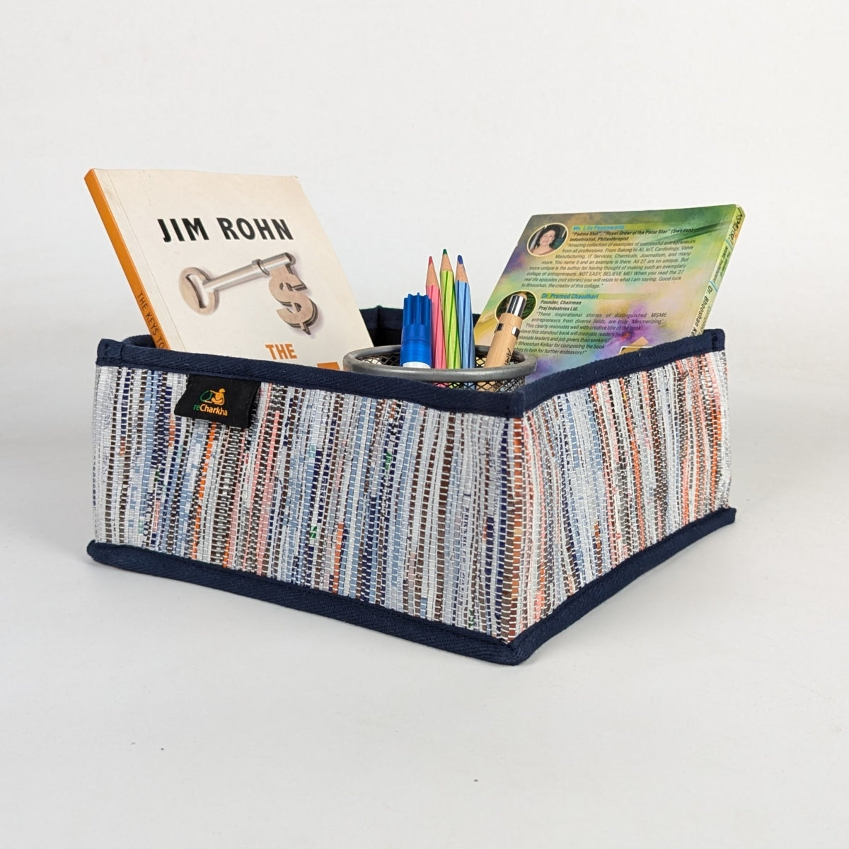 Upcycled Handcrafted Collapsible Storage Basket Small (CSBS1225-004) PS_W