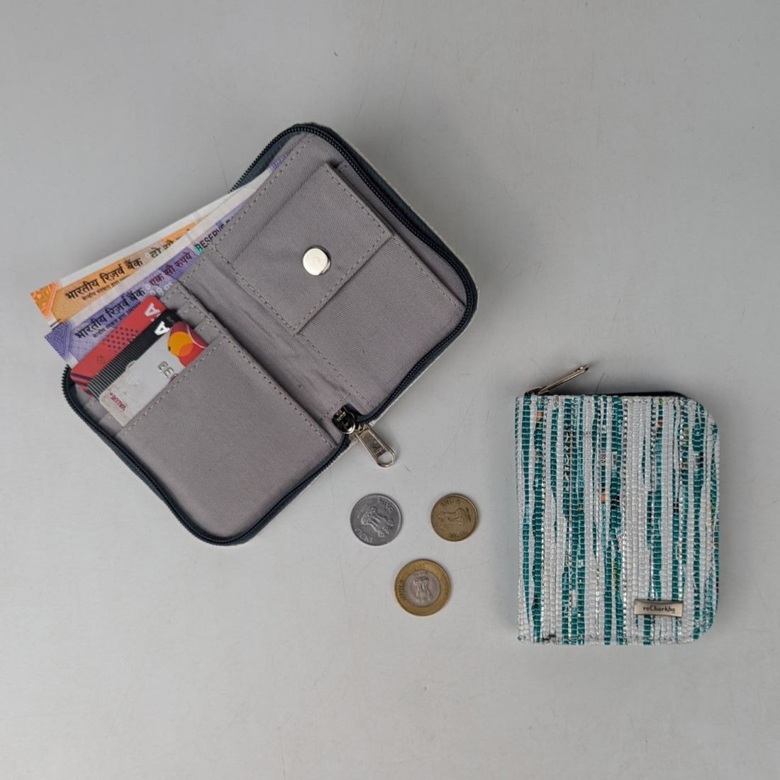 Upcycled Handwoven D Wallet (DW0725-018) PS_W
