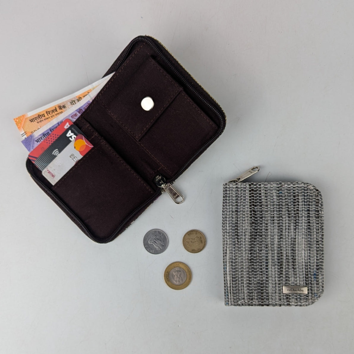 Upcycled Handwoven D Wallet (DW0725-020) PS_W