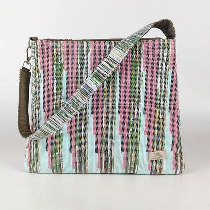 Upcycled Handcrafted Designer Trapeze Tote (TTD0325-011) PS_W