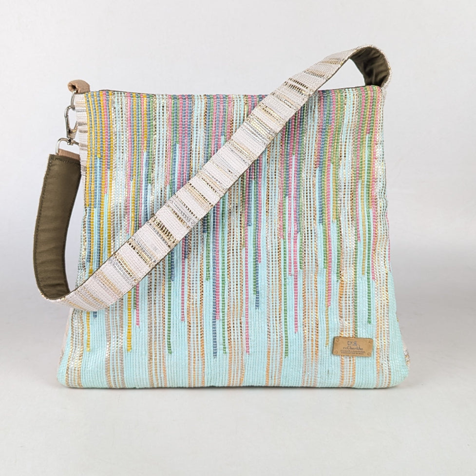 Upcycled Handcrafted Designer Trapeze Tote (TTD0325-009) PS_W