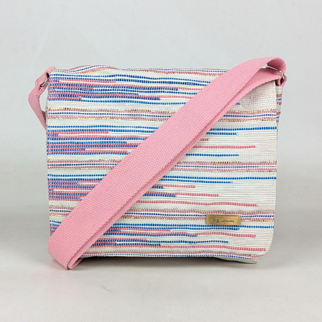 Upcycled Handcrafted Designer Messenger Bag (MBD0326-001) PS_W