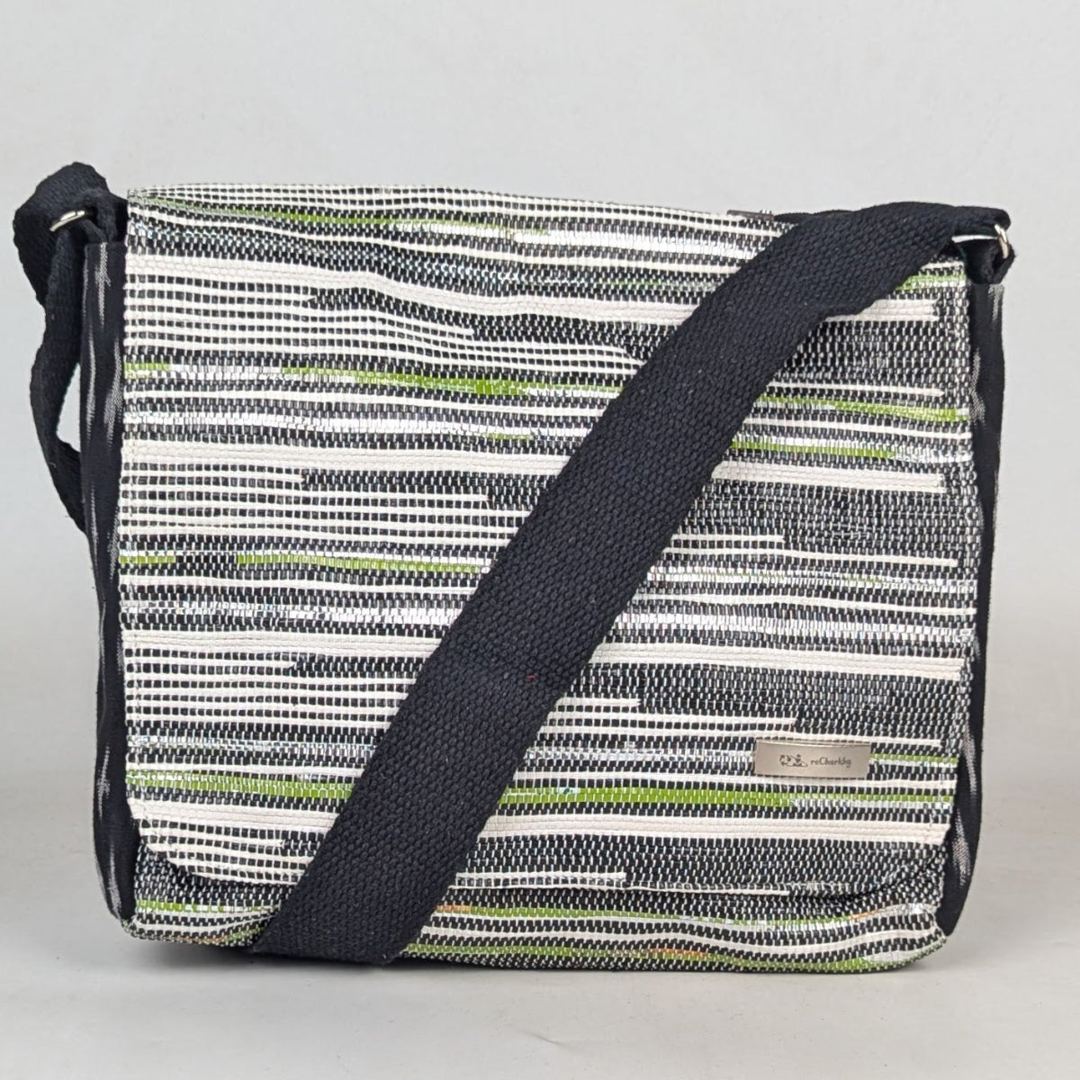 Upcycled Handcrafted Designer Messenger Bag (MBD0426-004) PS_W