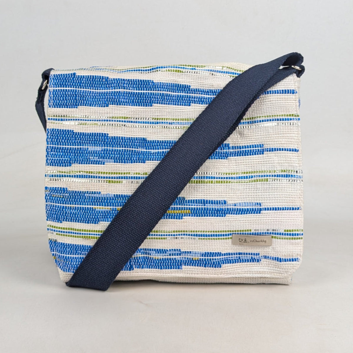 Upcycled Handcrafted Designer Messenger Bag (MBD0526-001) PS_W