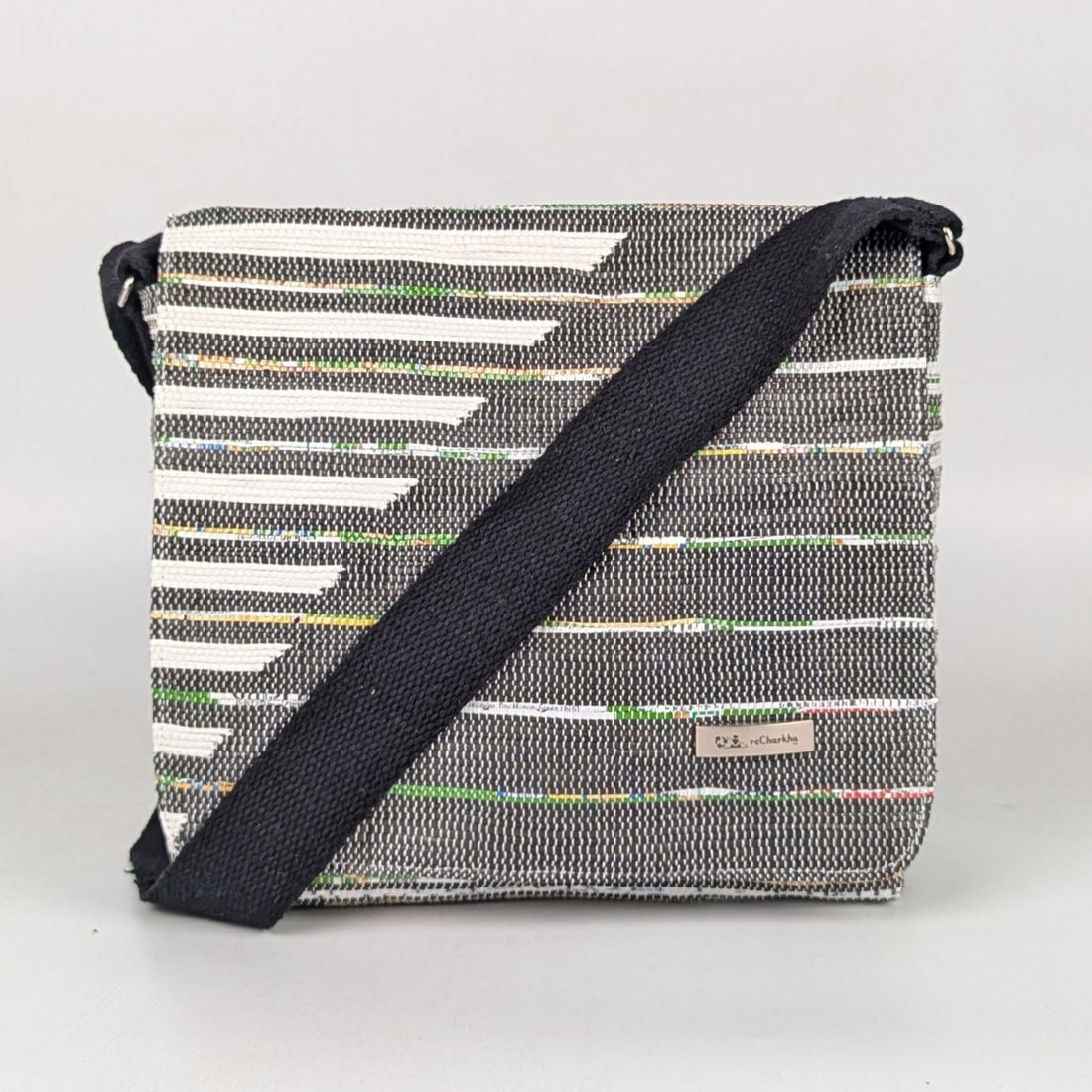 Upcycled Handcrafted Designer Messenger Bag (MBD0825-003) PS_W