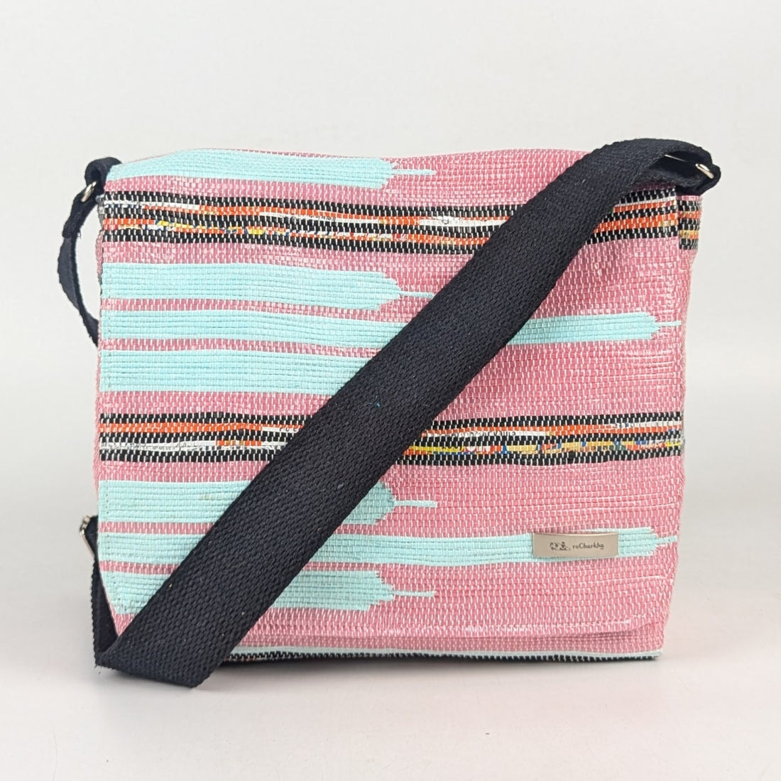 Upcycled Handcrafted Designer Messenger Bag (MBD1025-008) PS_W