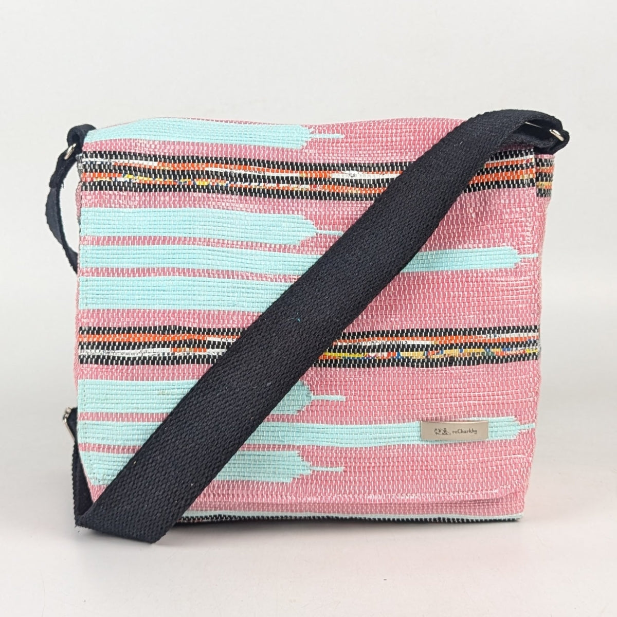 Upcycled Handcrafted Designer Messenger Bag (MBD1025-008) PS_W