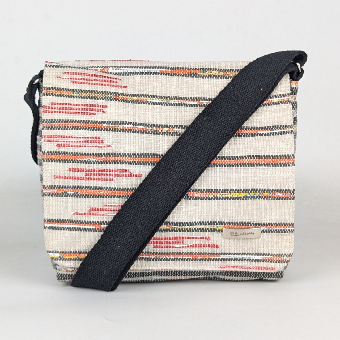 Upcycled Handcrafted Designer Messenger Bag (MBD1225-003) PS_W