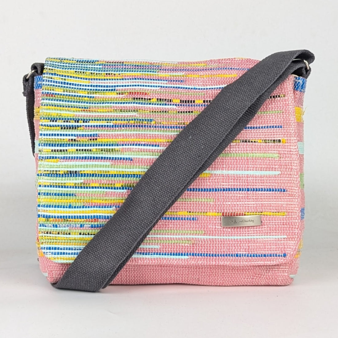 Upcycled Handcrafted Designer Messenger Bag (MBD1225-005) PS_W