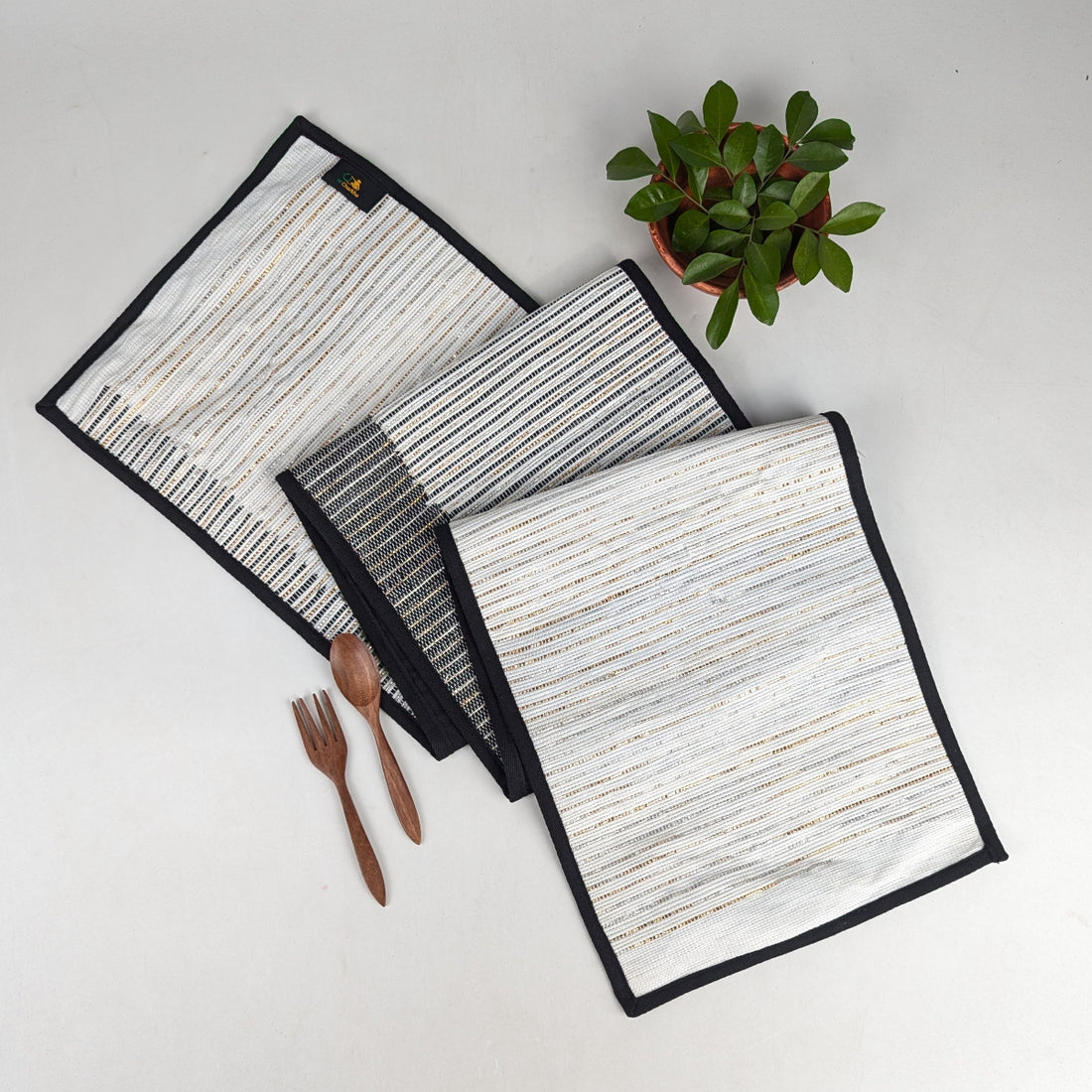 Upcycled Handcrafted Designer Table Runner (TRD0426-004) PS_W