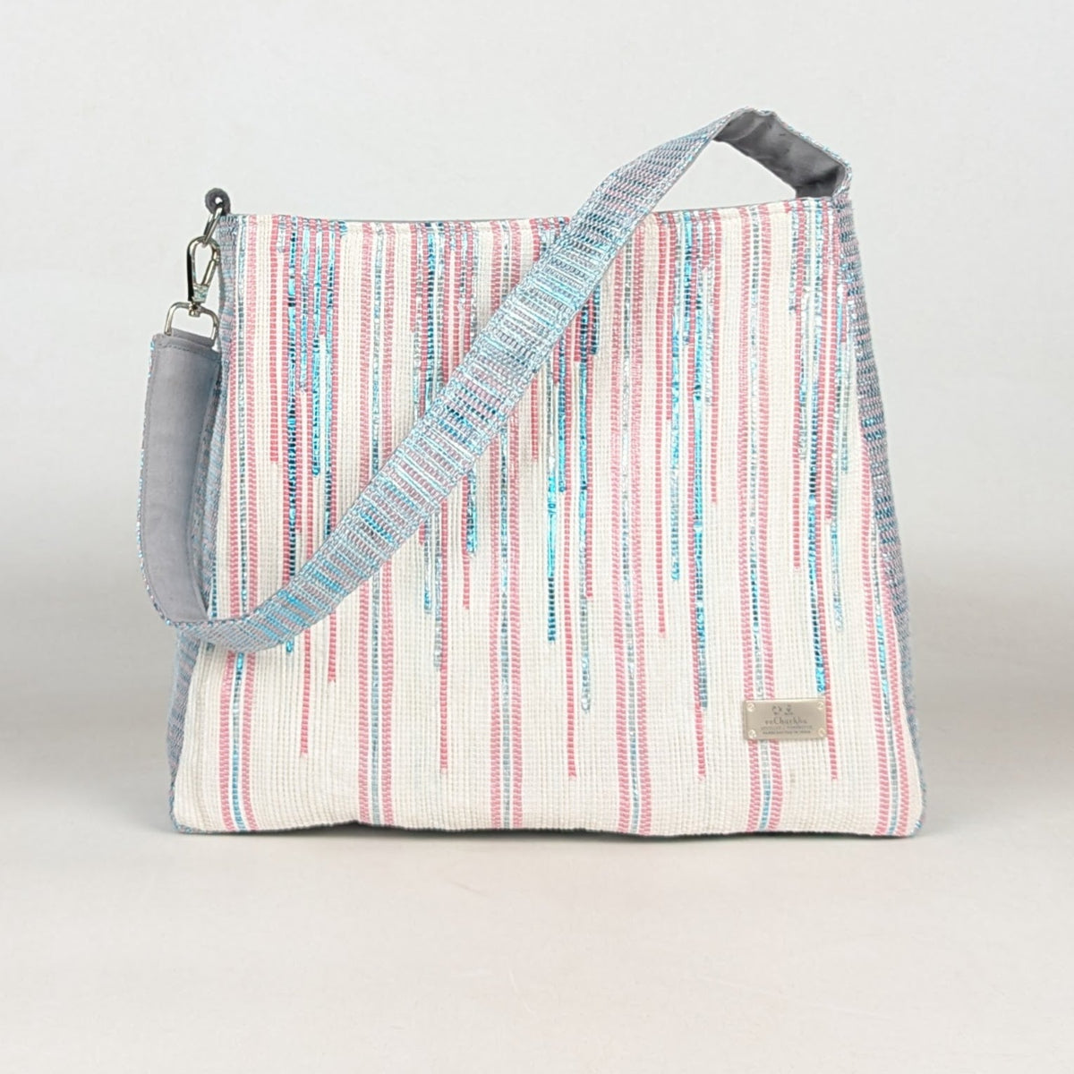 Upcycled Handcrafted Designer Trapeze Tote (TTD0426-002) PS_W 