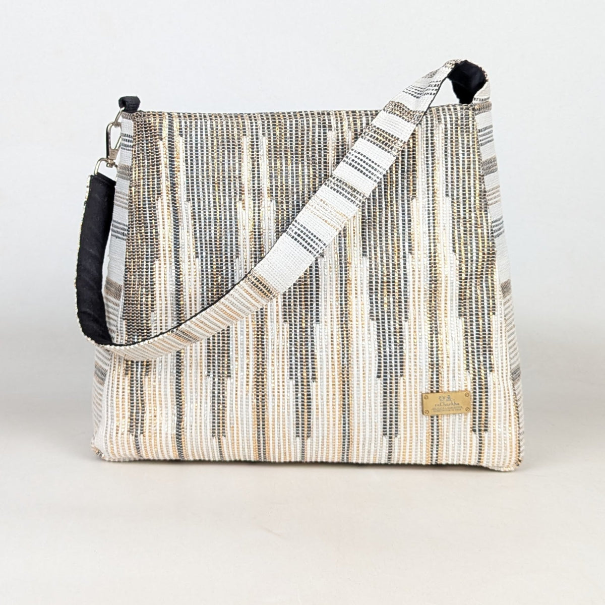 Upcycled Handcrafted Designer Trapeze Tote (TTD0426-003) PS_W 