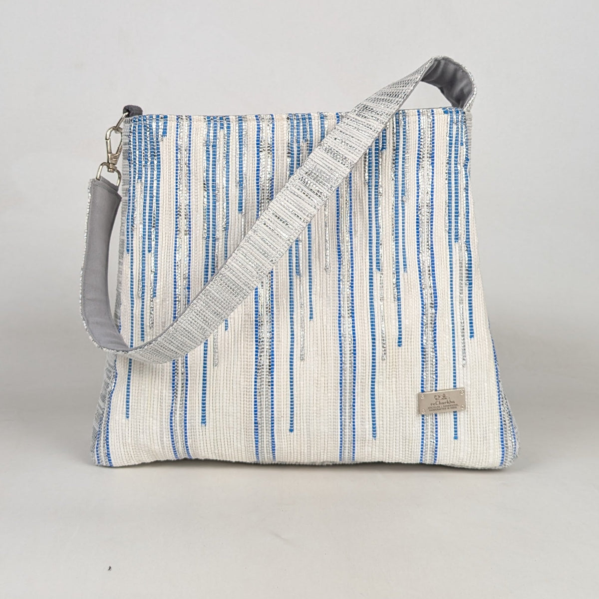 Upcycled Handcrafted Designer Trapeze Tote (TTD0426-011) PS_W 