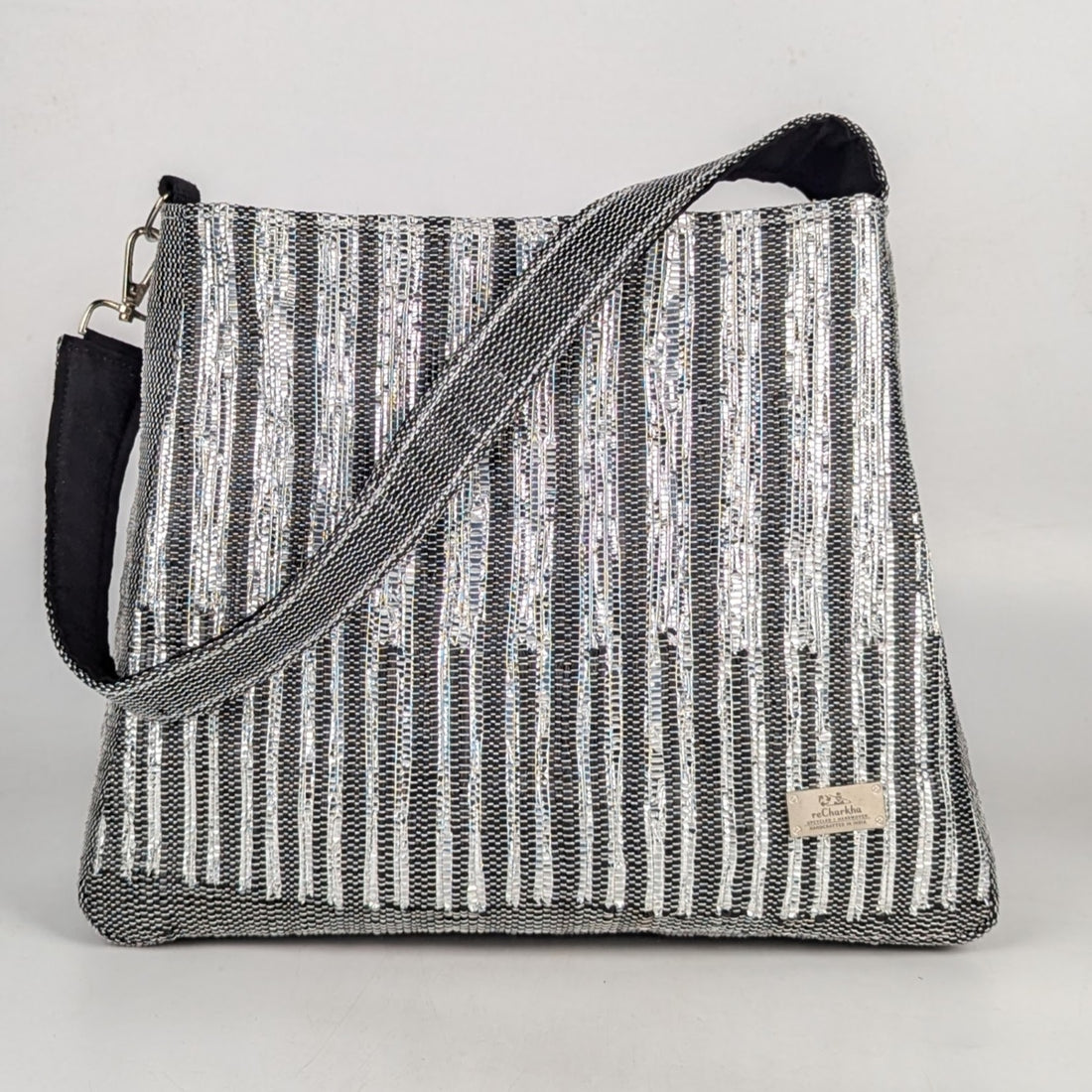 Upcycled Handcrafted Designer Trapeze Tote (TTD1025-001) PS_W