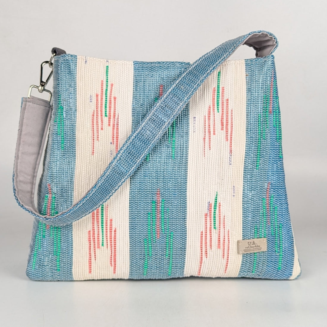 Upcycled Handcrafted Designer Trapeze Tote (TTD1025-002) PS_W