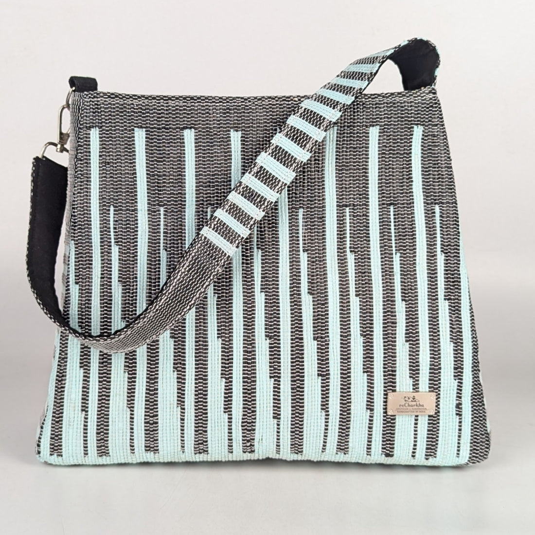 Upcycled Handcrafted Designer Trapeze Tote (TTD1025-003) PS_W