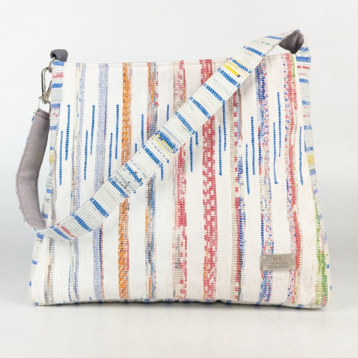 Upcycled Handcrafted Designer Trapeze Tote (TTD1125-001) PS_W