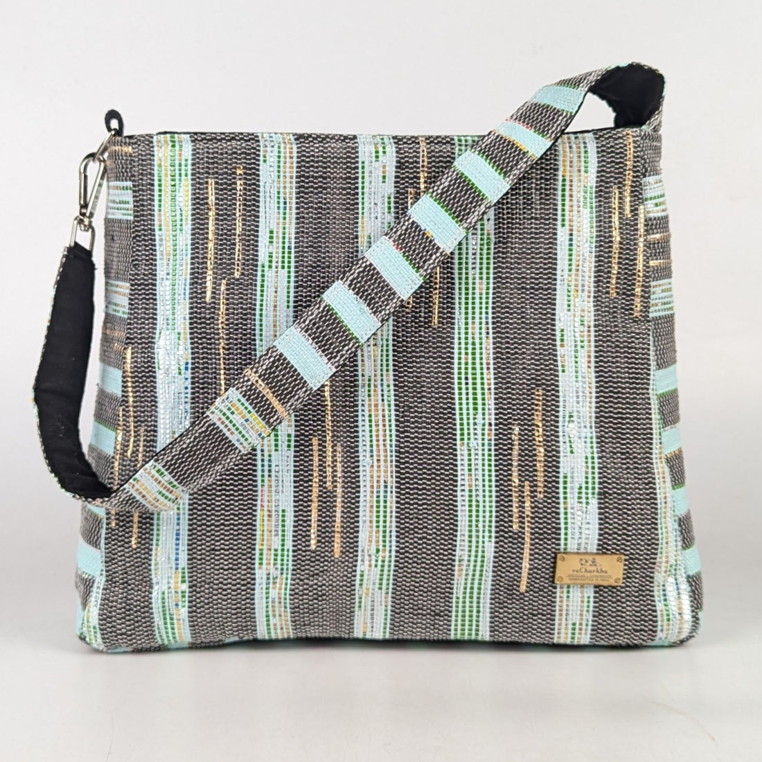 Upcycled Handcrafted Designer Trapeze Tote (TTD1125-002) PS_W