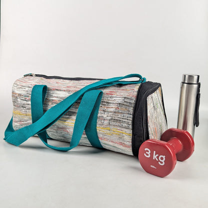 Upcycled Handcrafted Gym Duffle Weekender Bag (GDB0425-006)