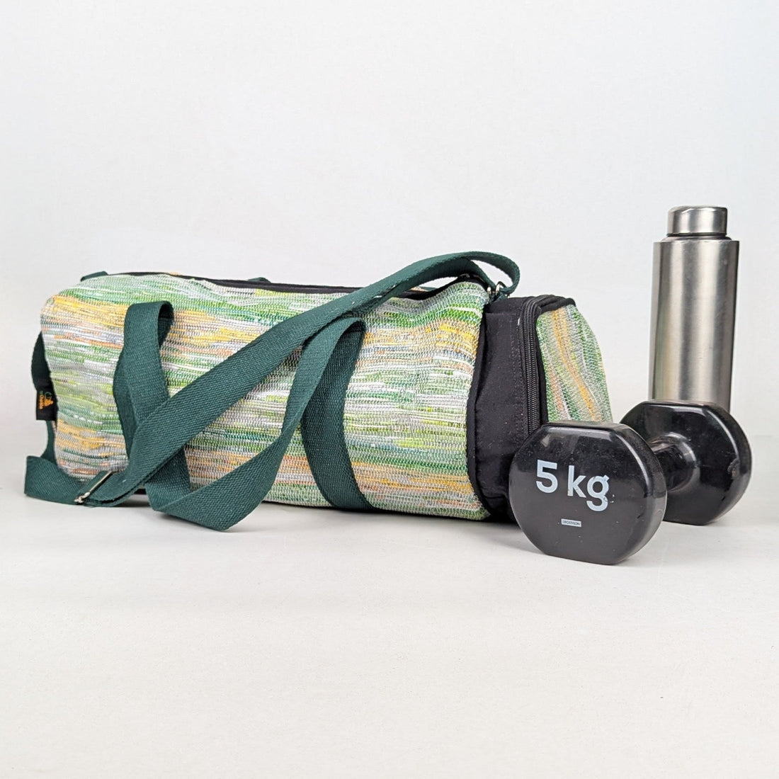 Upcycled Handcrafted Gym Duffle Weekender Bag (GDB0426-003)