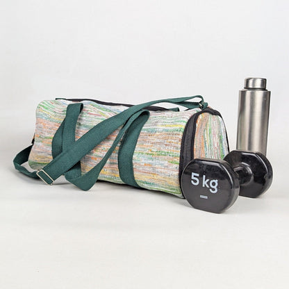 Upcycled Handcrafted Gym Duffle Weekender Bag (GDB0426-004)
