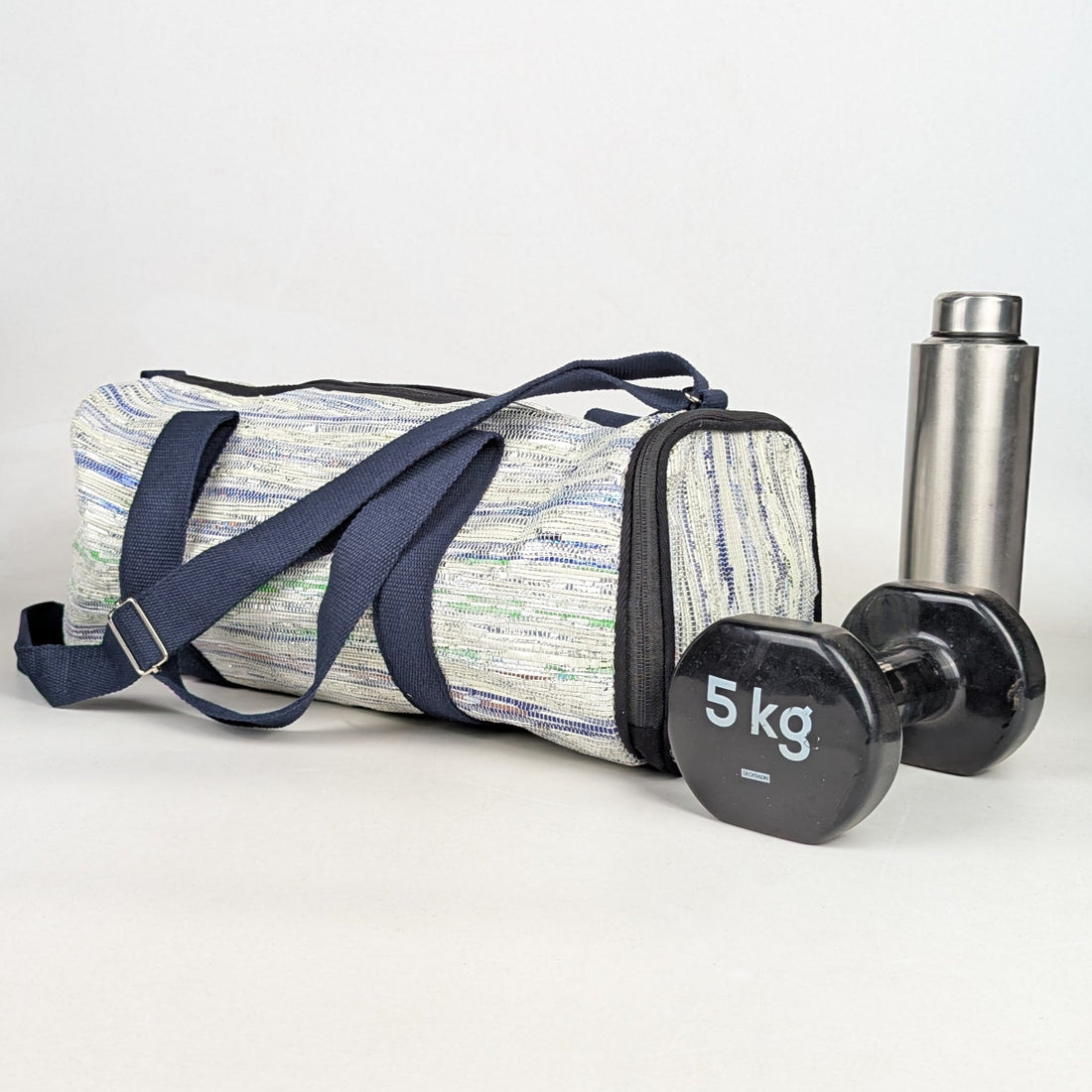 Upcycled Handcrafted Gym Duffle Weekender Bag (GDB0426-007)