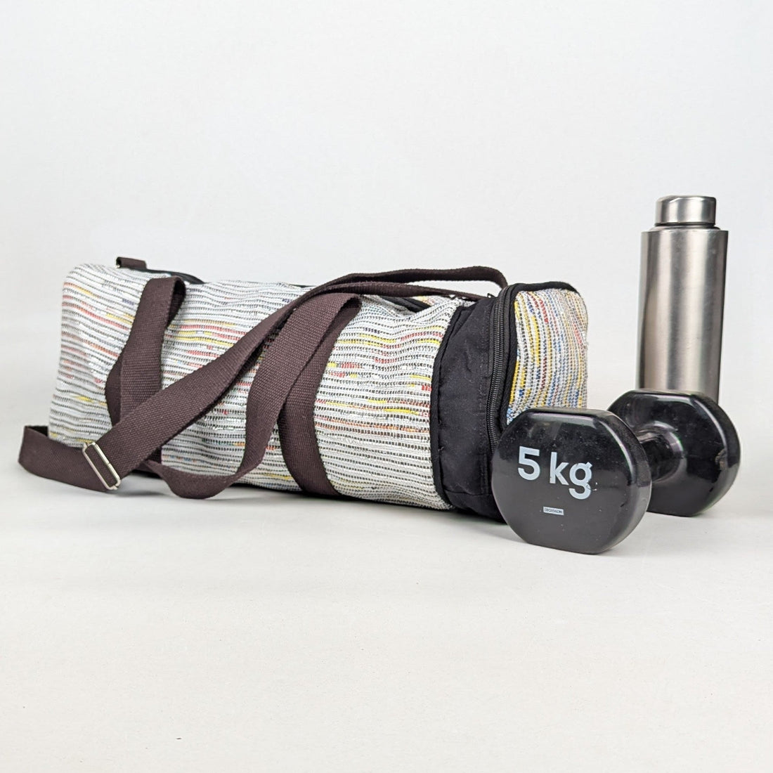 Upcycled Handcrafted Gym Duffle Weekender Bag (GDB0426-008)