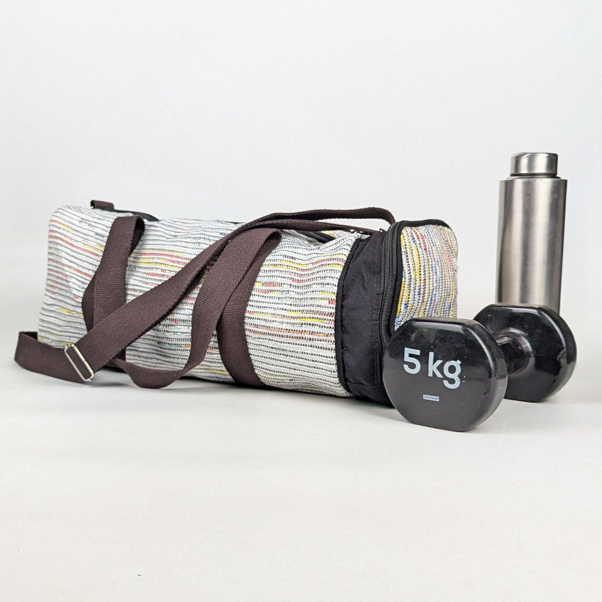 Upcycled Handcrafted Gym Duffle Weekender Bag (GDB0426-008)