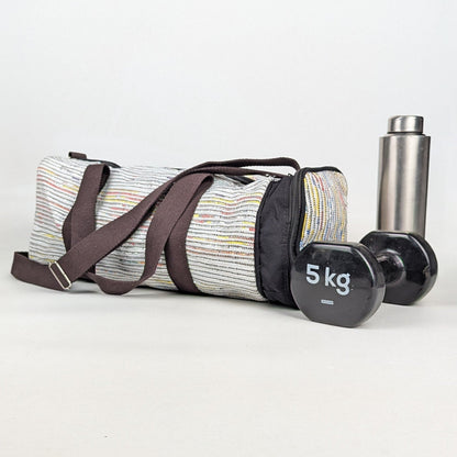 Upcycled Handcrafted Gym Duffle Weekender Bag (GDB0426-008)