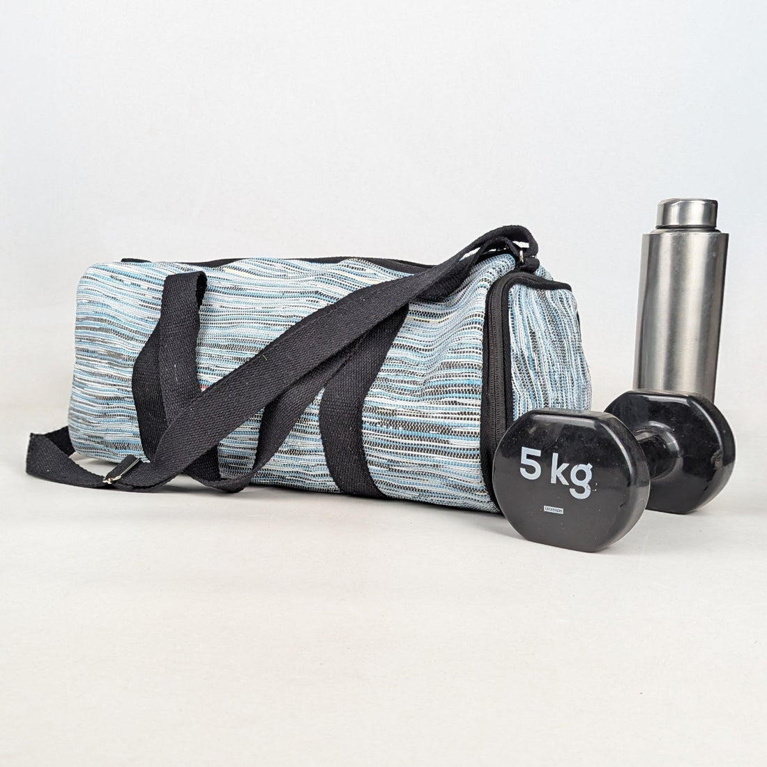 Upcycled Handcrafted Gym Duffle Weekender Bag (GDB0426-010)