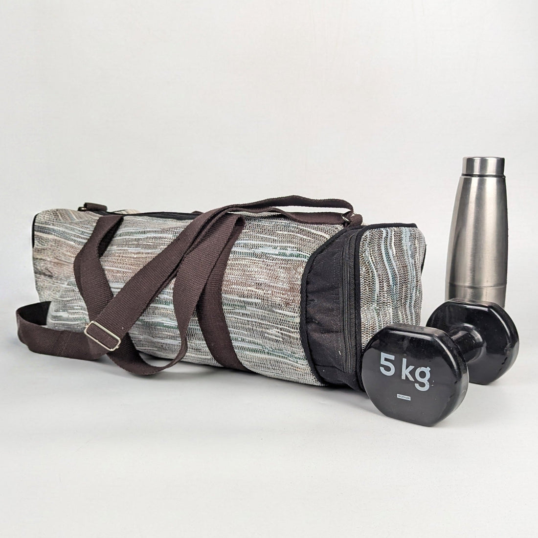 Upcycled Handcrafted Gym Duffle Weekender Bag (GDB0926-010)