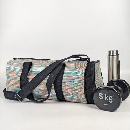Upcycled Handcrafted Gym Duffle Weekender Bag (GDB1025-003)