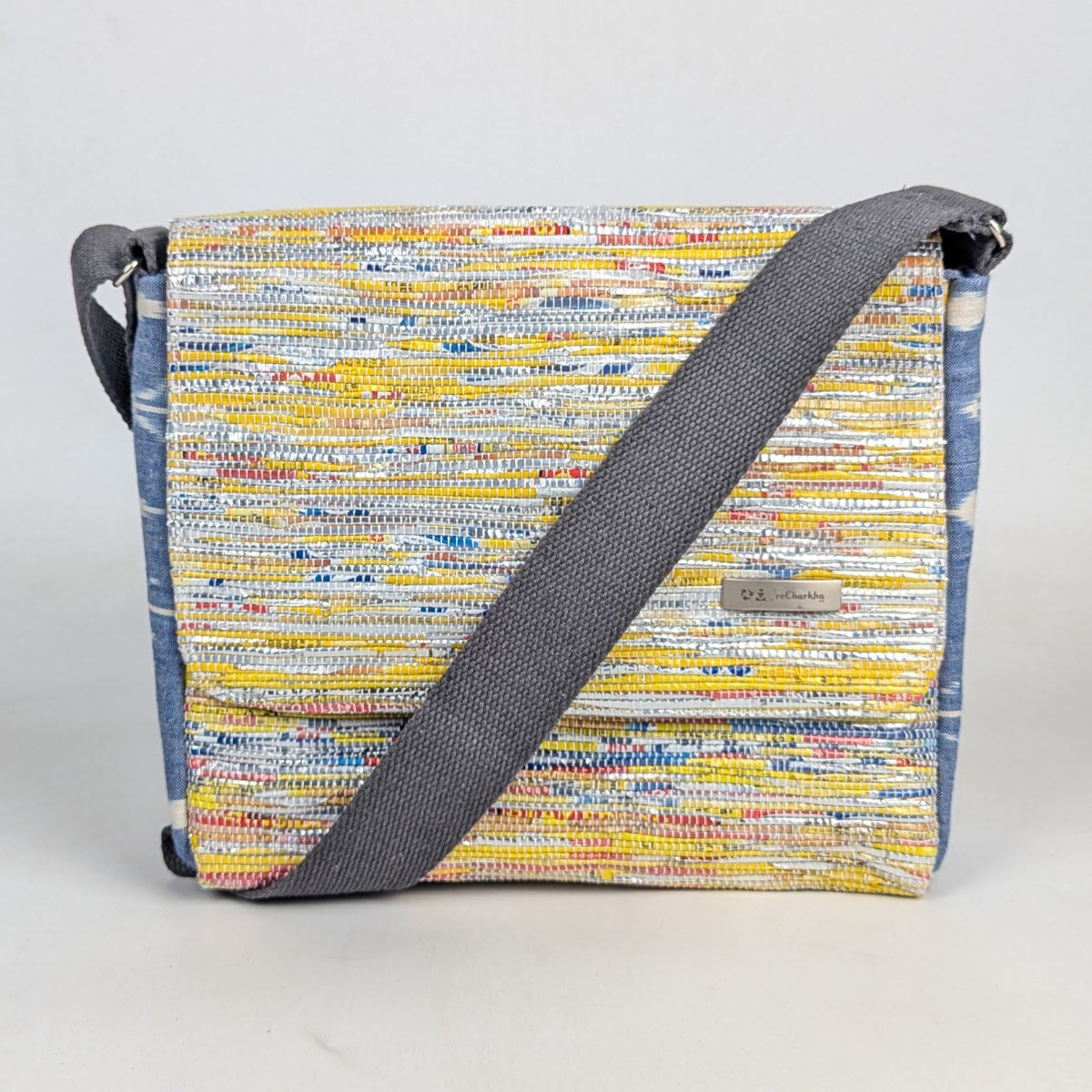 Upcycled Handcrafted Messenger Bag (MB0226-001) PS_W