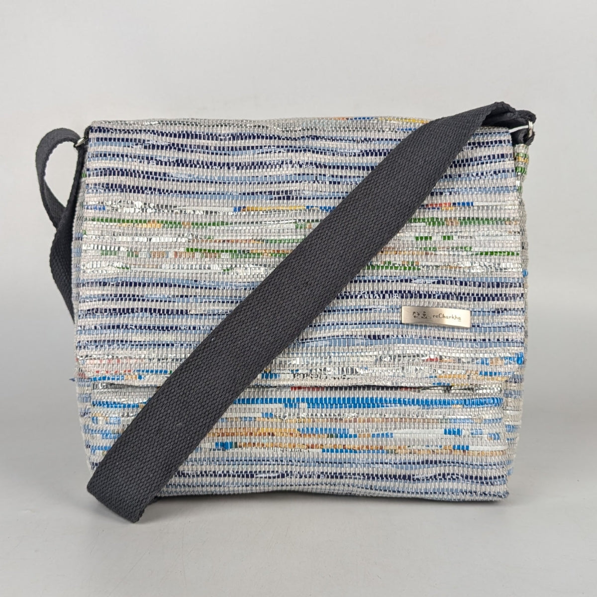 Upcycled Handcrafted Messenger Bag (MB0925-001) PS_W