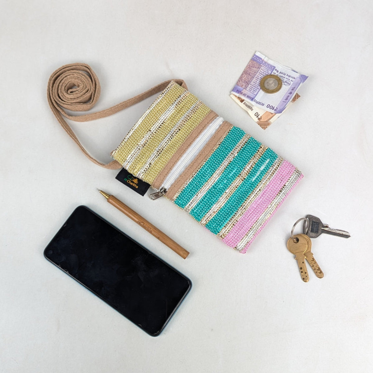Upcycled Handcrafted Mobile Sling (MSL0626-001) PS_W