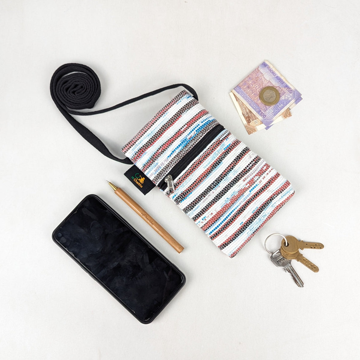 Upcycled Handcrafted Mobile Sling (MSL0626-009) PS_W 