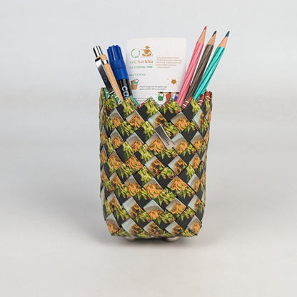 Upcycled Handcrafted Origami Basketery Deco Storage Small (BDSS0126-006)